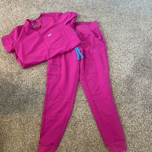 Small raspberry sorbet figs set